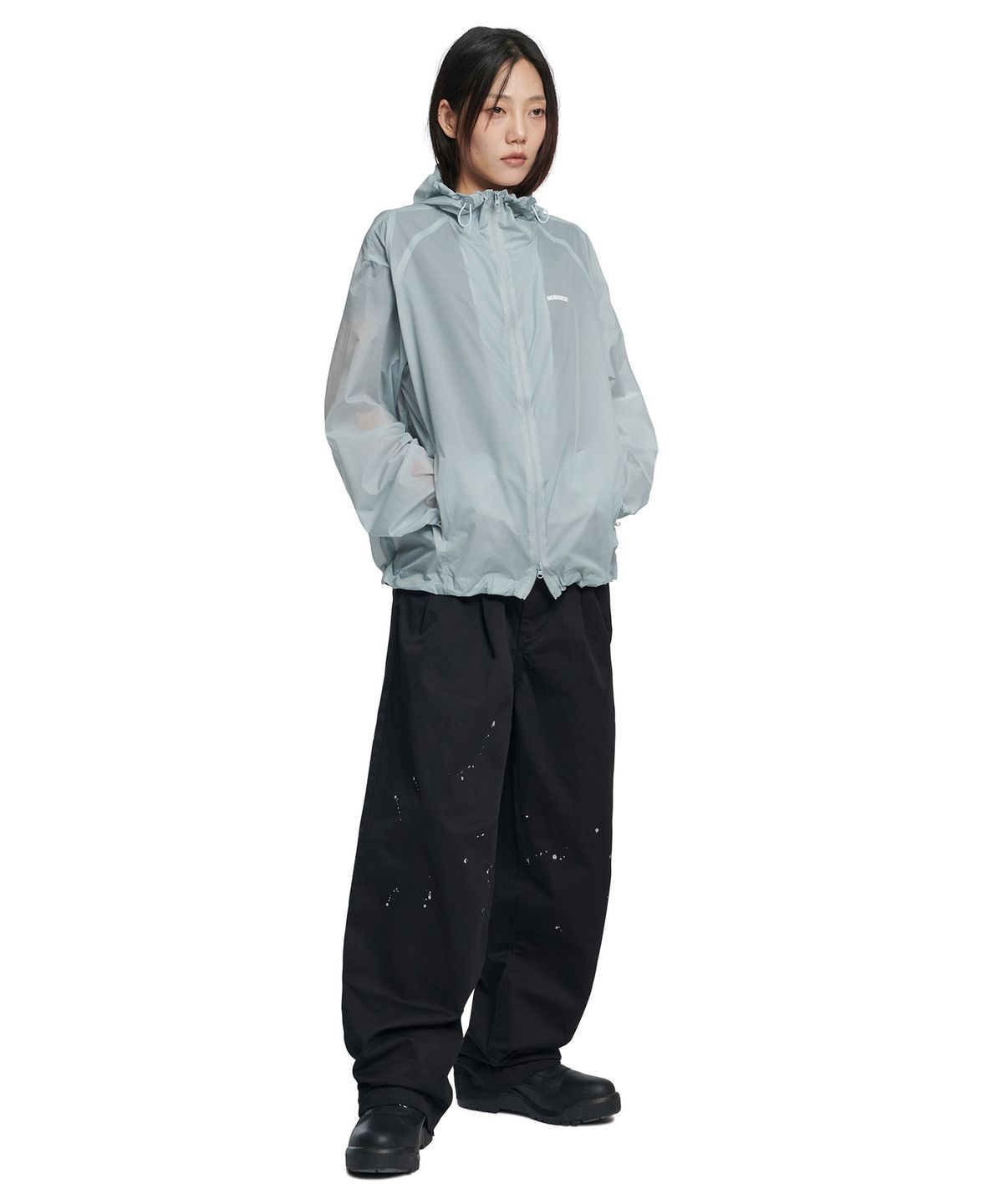 노매뉴얼(NOMANUAL) DUNE LIGHT NYLON JACKET - GRAY