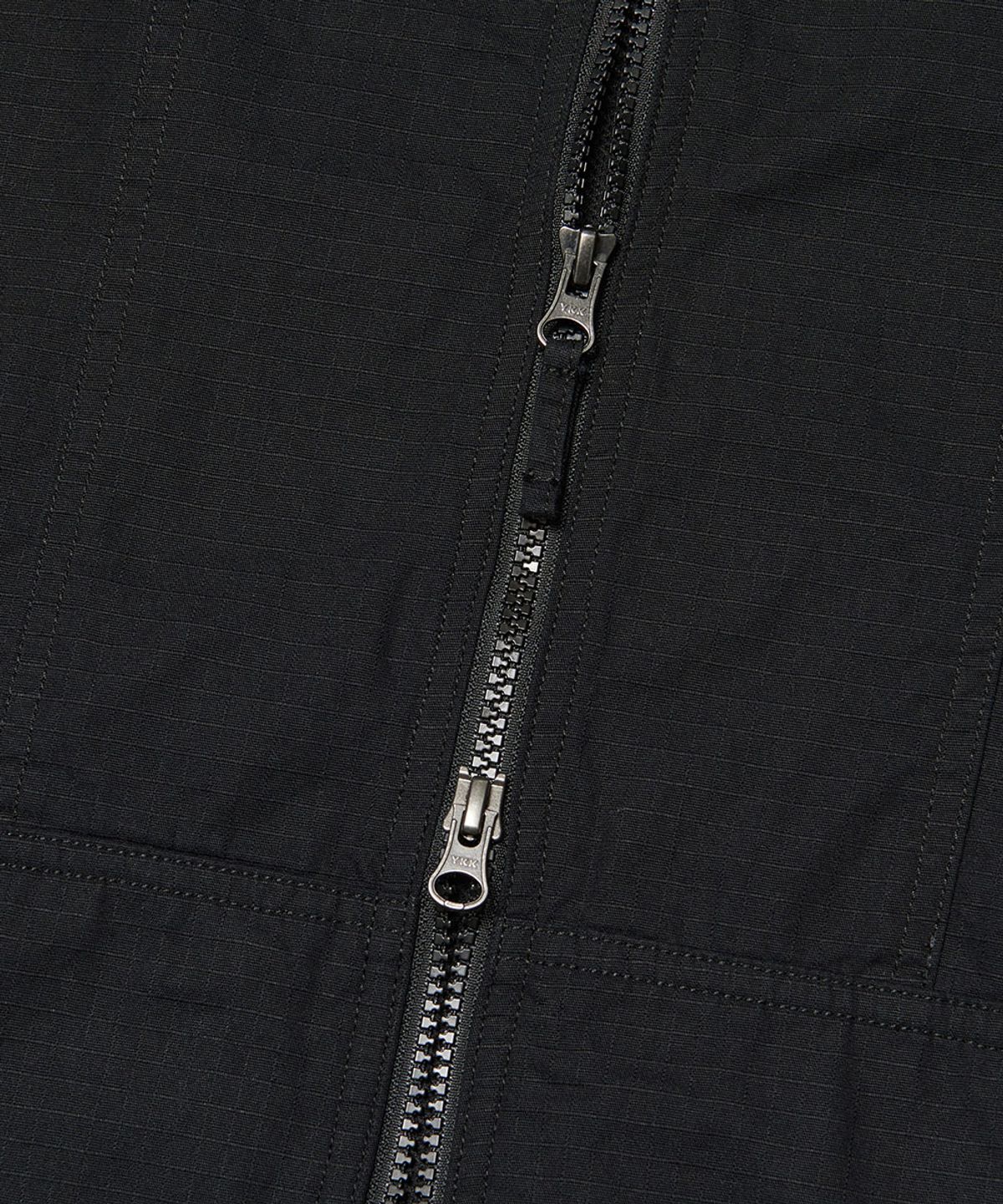 노매뉴얼(NOMANUAL) WASHED HOODED JACKET - BLACK