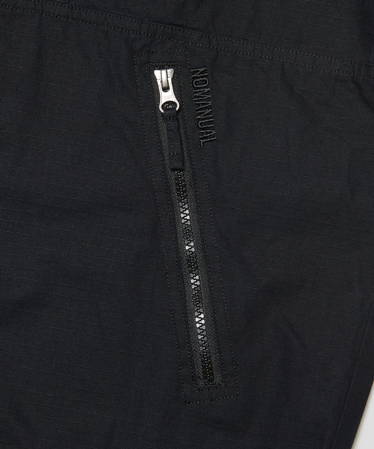 노매뉴얼(NOMANUAL) WASHED HOODED JACKET - BLACK