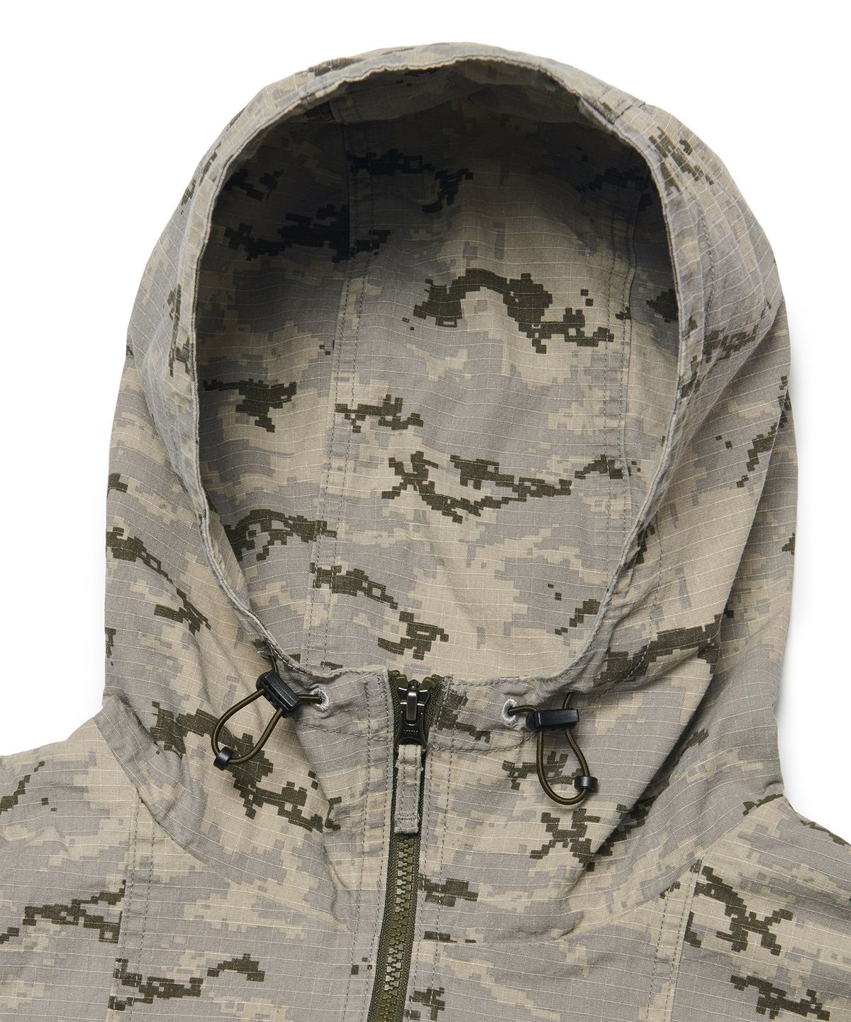 노매뉴얼(NOMANUAL) WASHED HOODED JACKET - DIGITAL CAMO