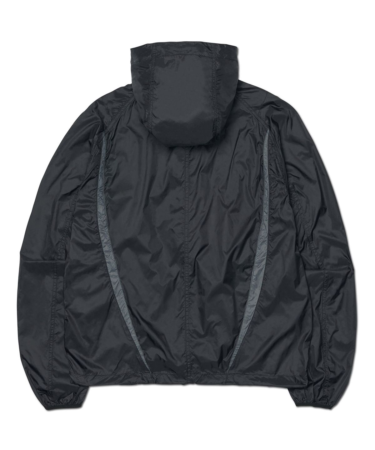 노매뉴얼(NOMANUAL) LIGHT SLASH JACKET - GLOSSY BLACK
