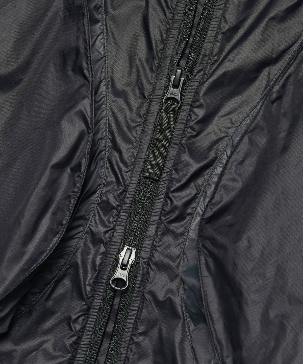 노매뉴얼(NOMANUAL) LIGHT SLASH JACKET - GLOSSY BLACK