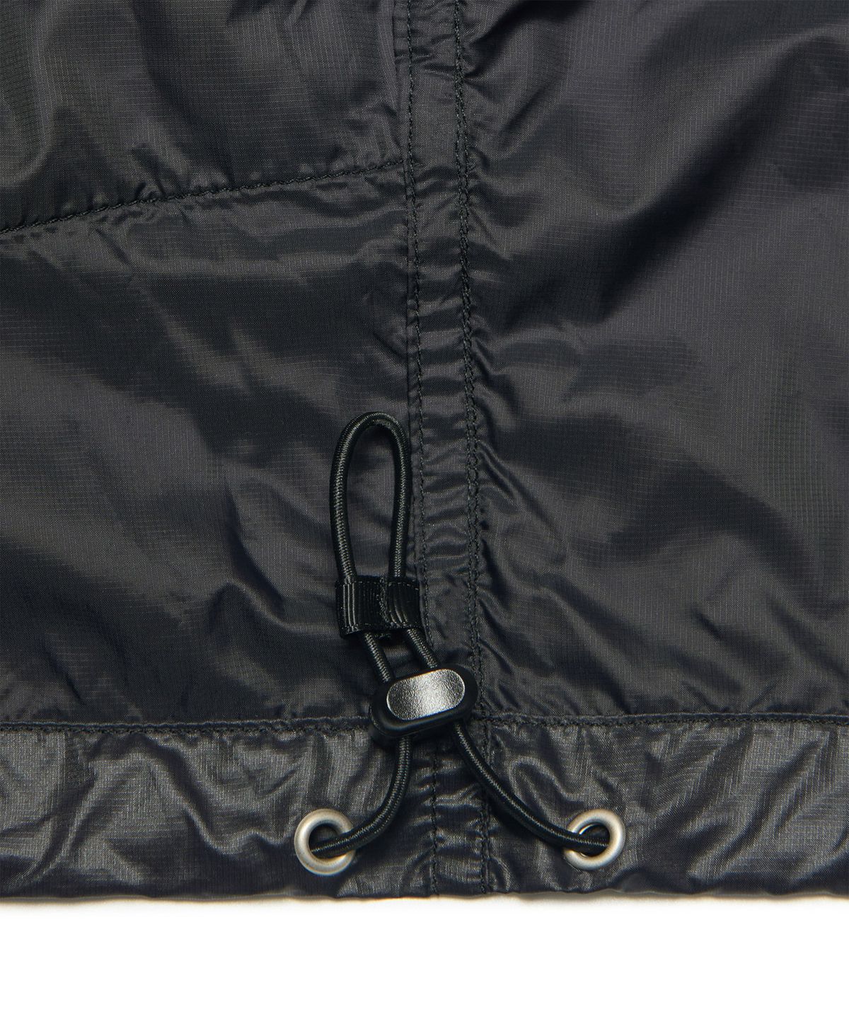 노매뉴얼(NOMANUAL) LIGHT SLASH JACKET - GLOSSY BLACK