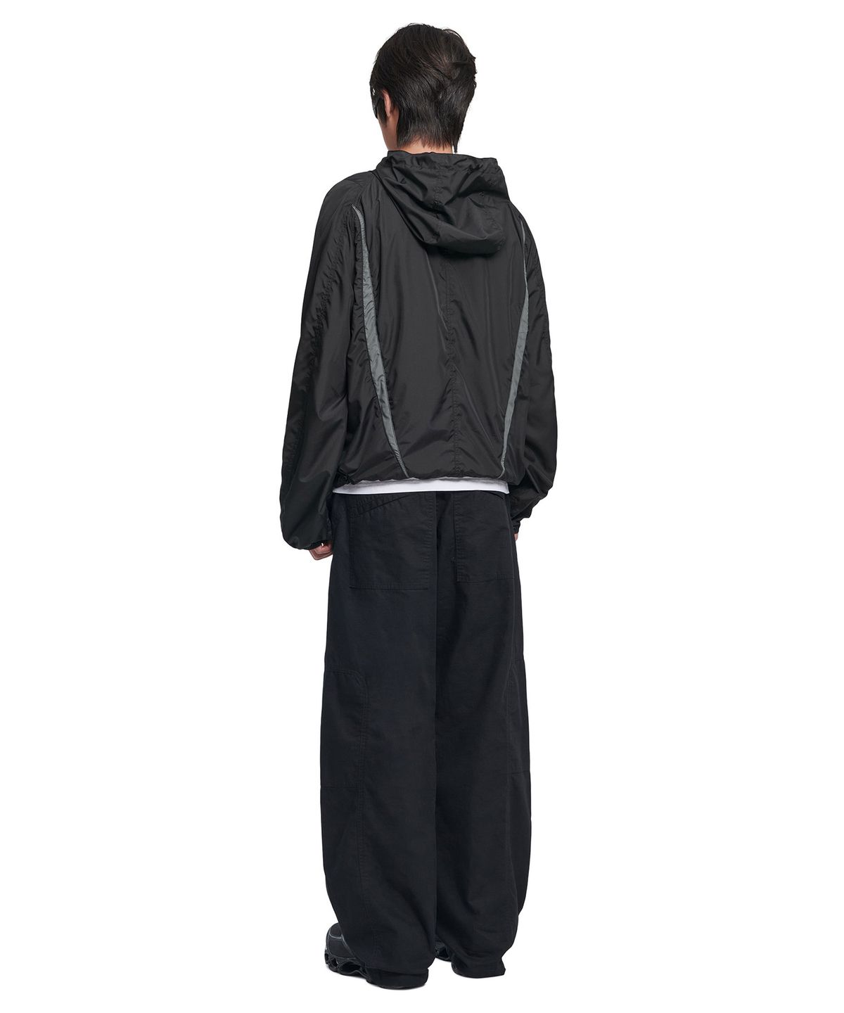 노매뉴얼(NOMANUAL) LIGHT SLASH JACKET - BLACK