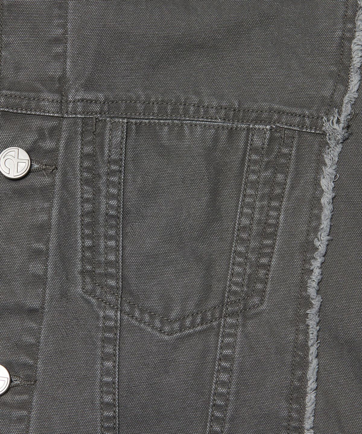노매뉴얼(NOMANUAL) ROUGH CUT TRUCKER JACKET - WASHED CHARCOAL