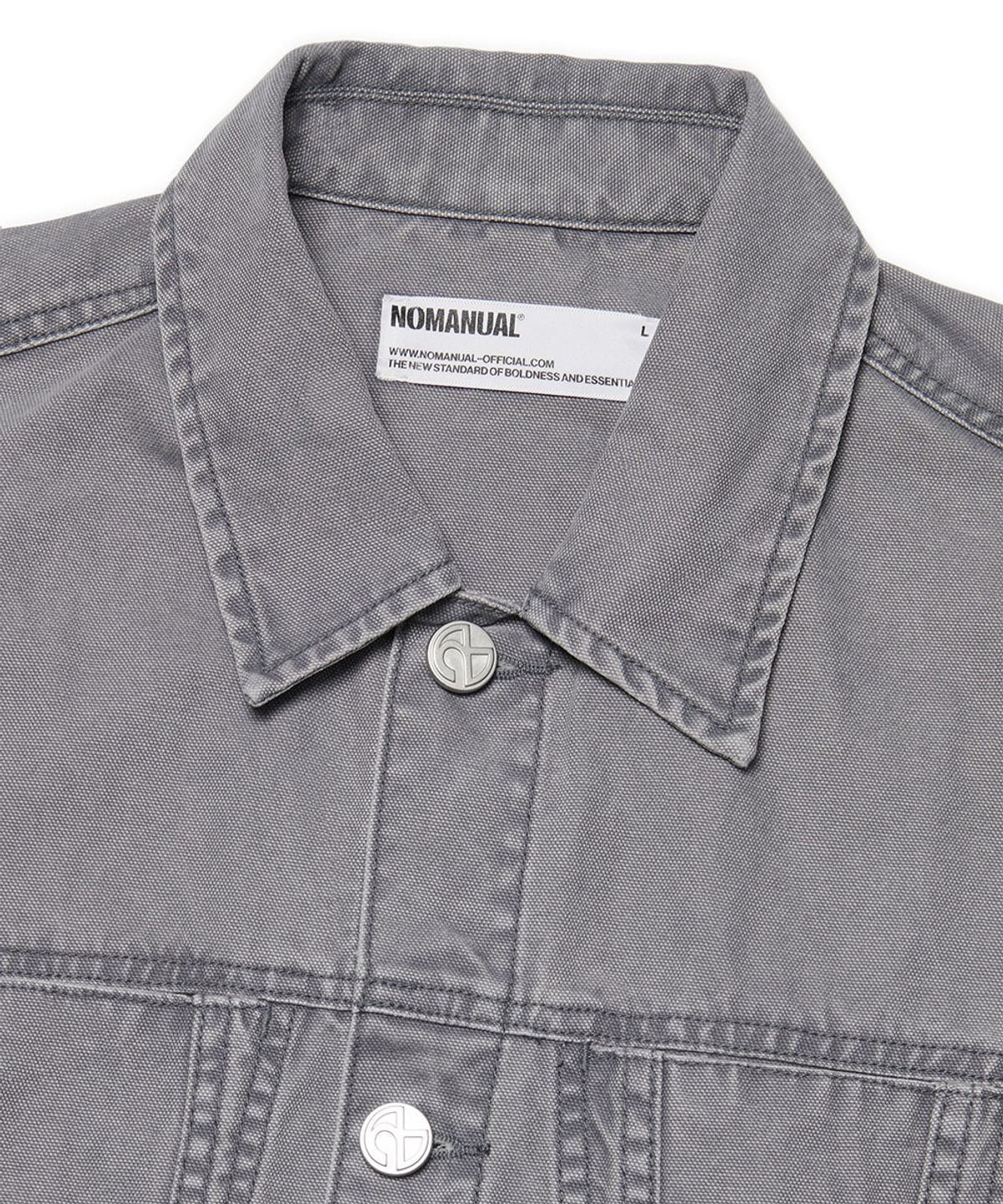 노매뉴얼(NOMANUAL) ROUGH CUT TRUCKER JACKET - WASHED GRAY