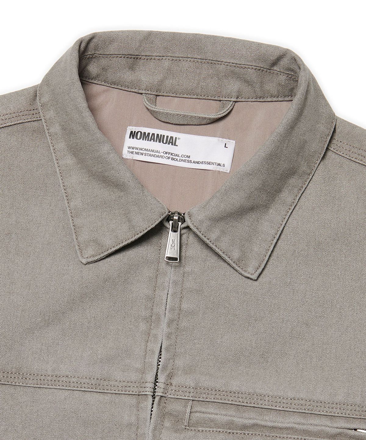 노매뉴얼(NOMANUAL) E.S WASHED WORK JACKET - WASHED GRAY