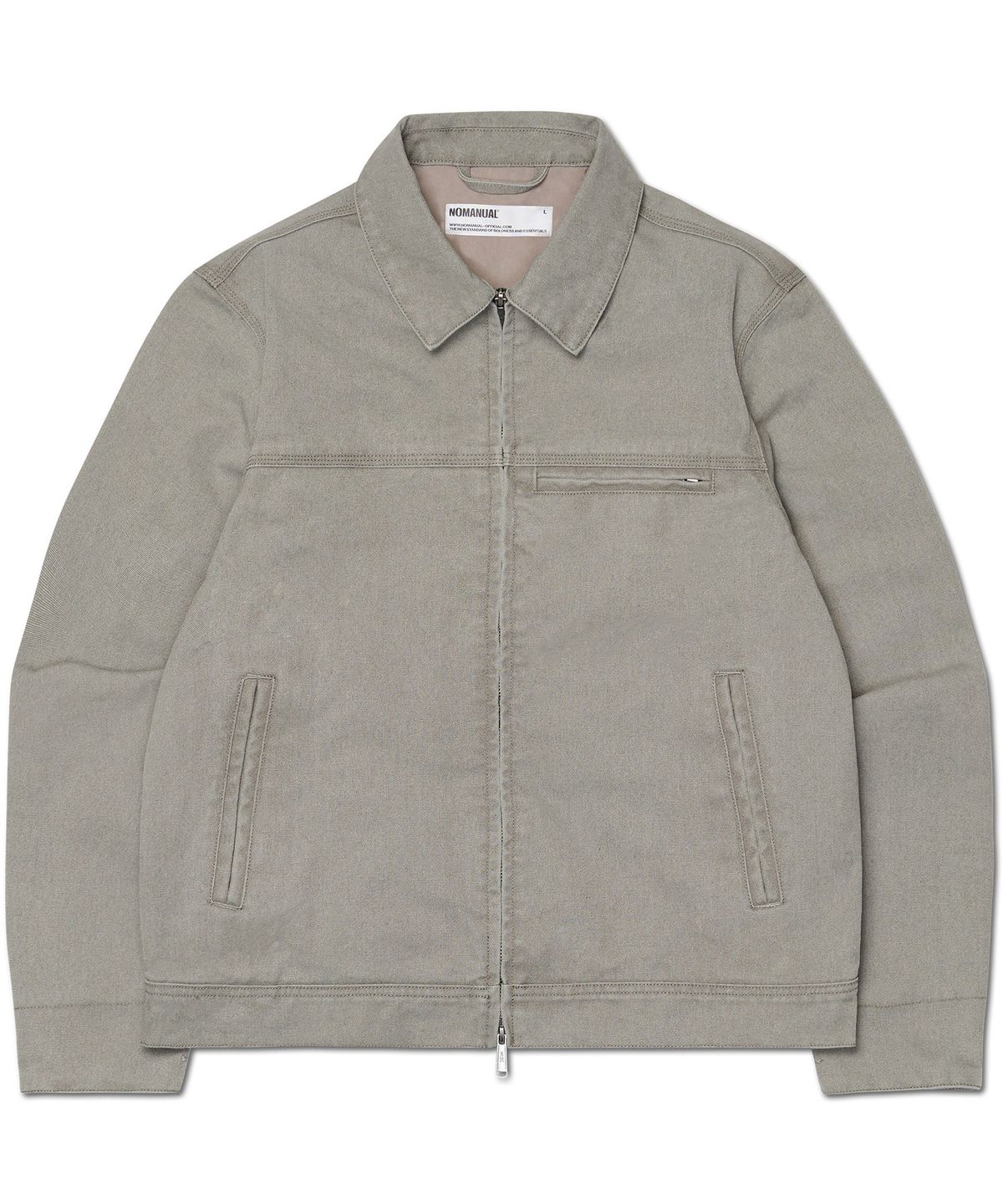 노매뉴얼(NOMANUAL) E.S WASHED WORK JACKET - WASHED GRAY
