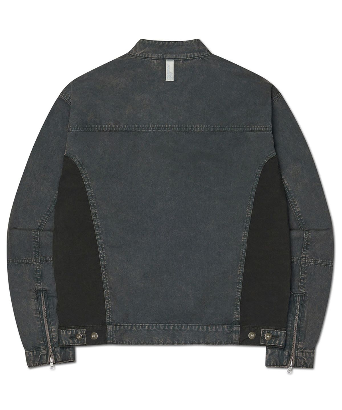 노매뉴얼(NOMANUAL) OVERDYED TWO-TONE JACKET - BLACK