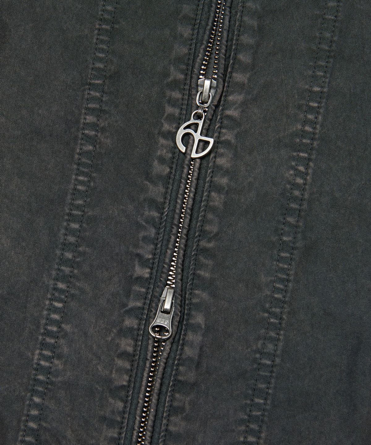 노매뉴얼(NOMANUAL) OVERDYED TWO-TONE JACKET - BLACK