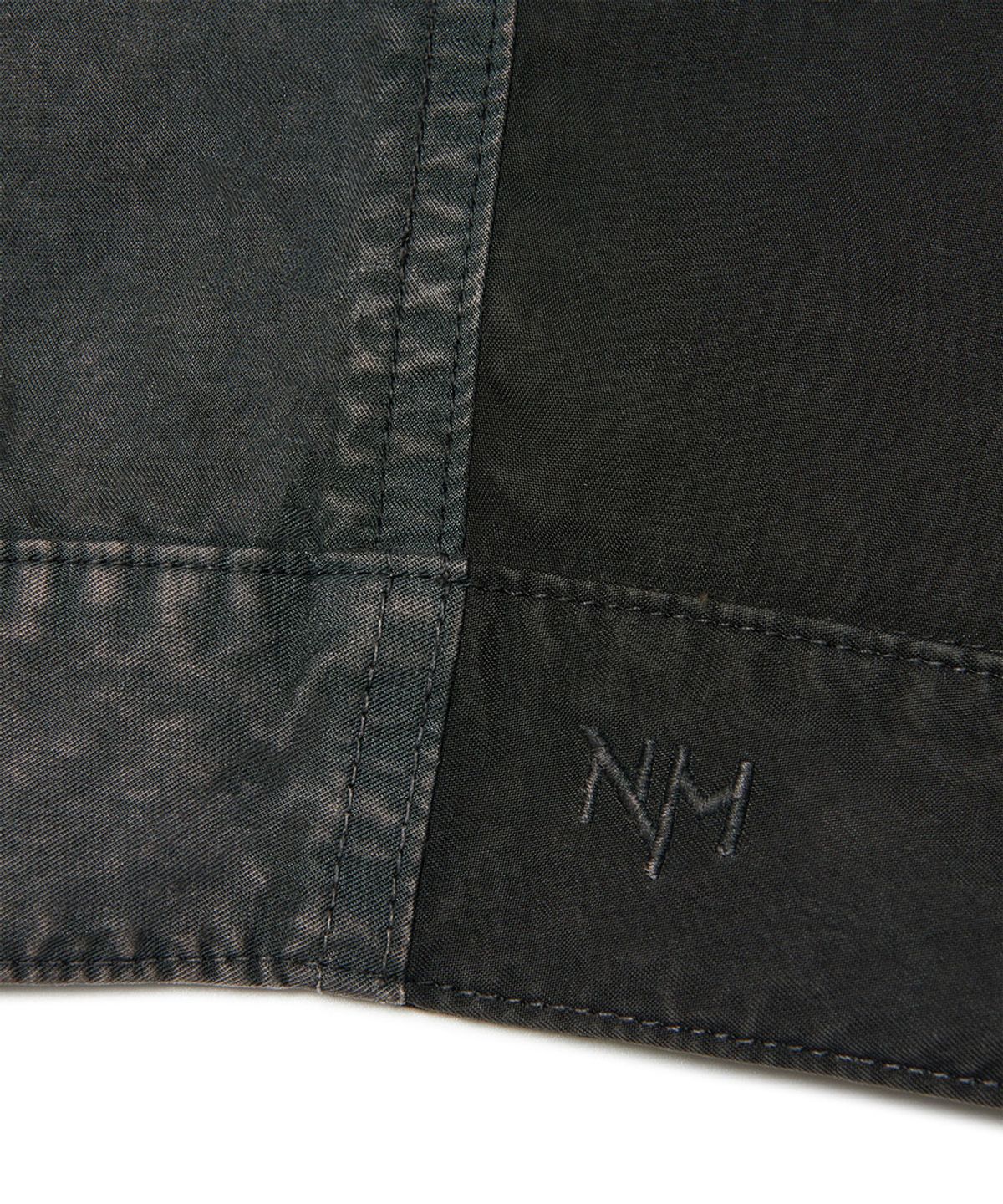 노매뉴얼(NOMANUAL) OVERDYED TWO-TONE JACKET - BLACK