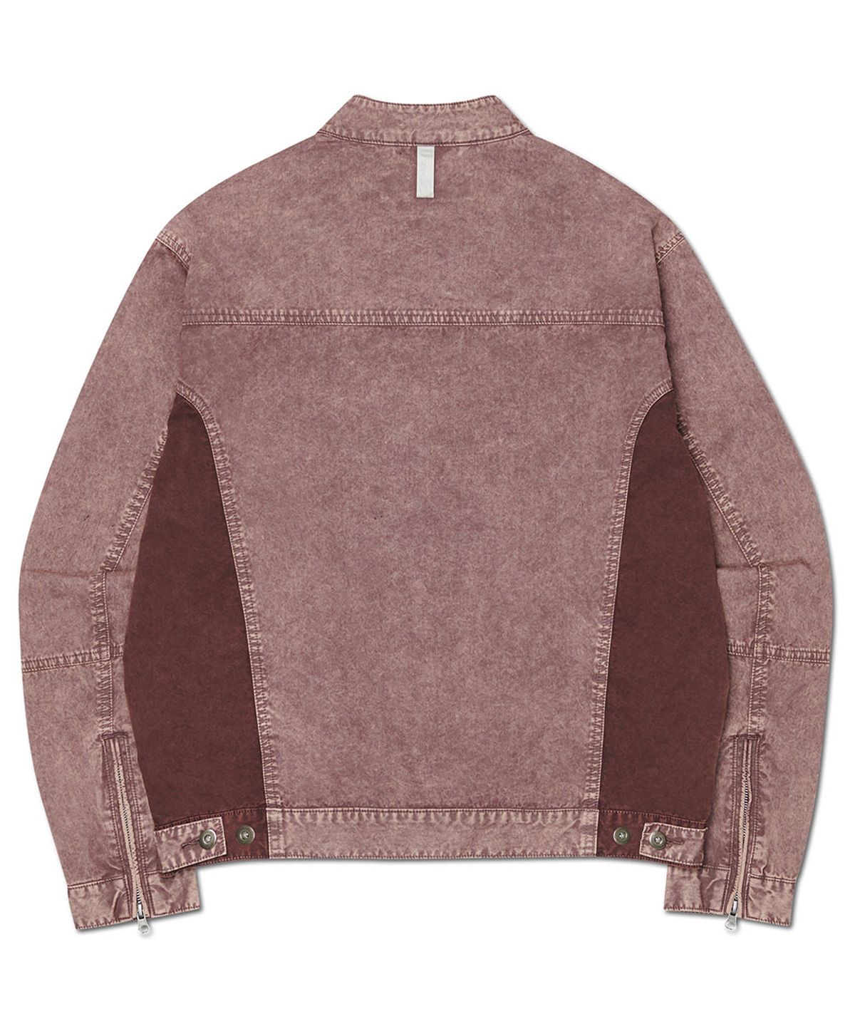 노매뉴얼(NOMANUAL) OVERDYED TWO-TONE JACKET - BURGUNDY