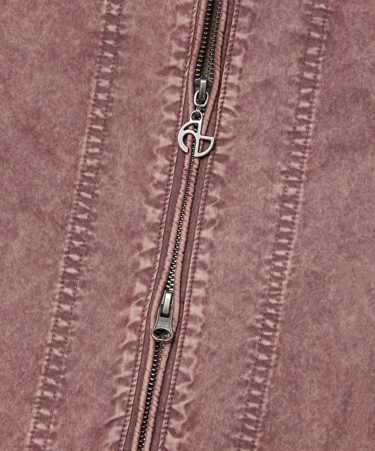 노매뉴얼(NOMANUAL) OVERDYED TWO-TONE JACKET - BURGUNDY