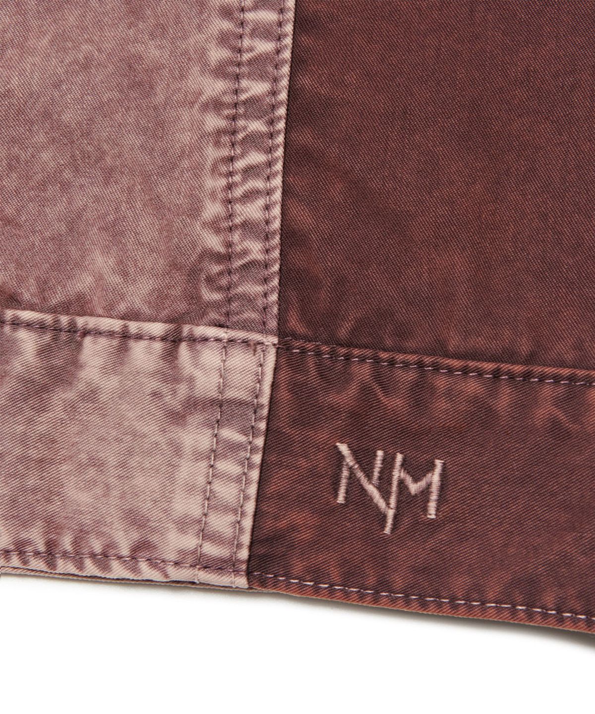 노매뉴얼(NOMANUAL) OVERDYED TWO-TONE JACKET - BURGUNDY