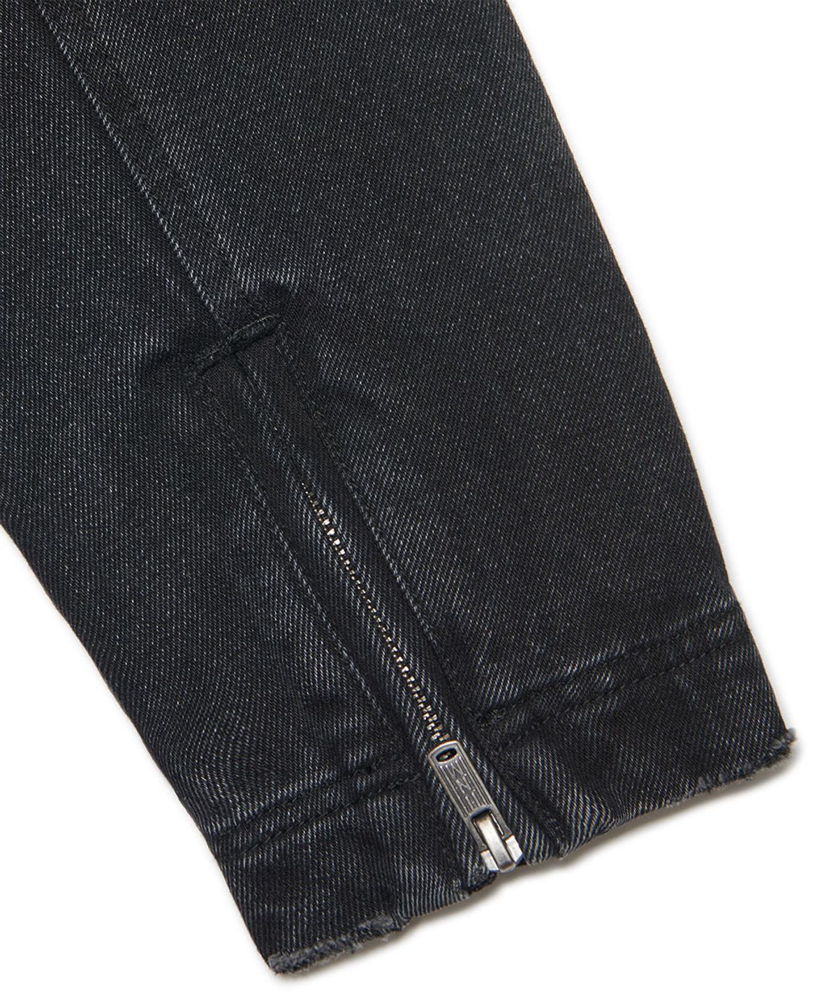 노매뉴얼(NOMANUAL) WASHED DENIM RIDER JACKET - WASHED BLACK