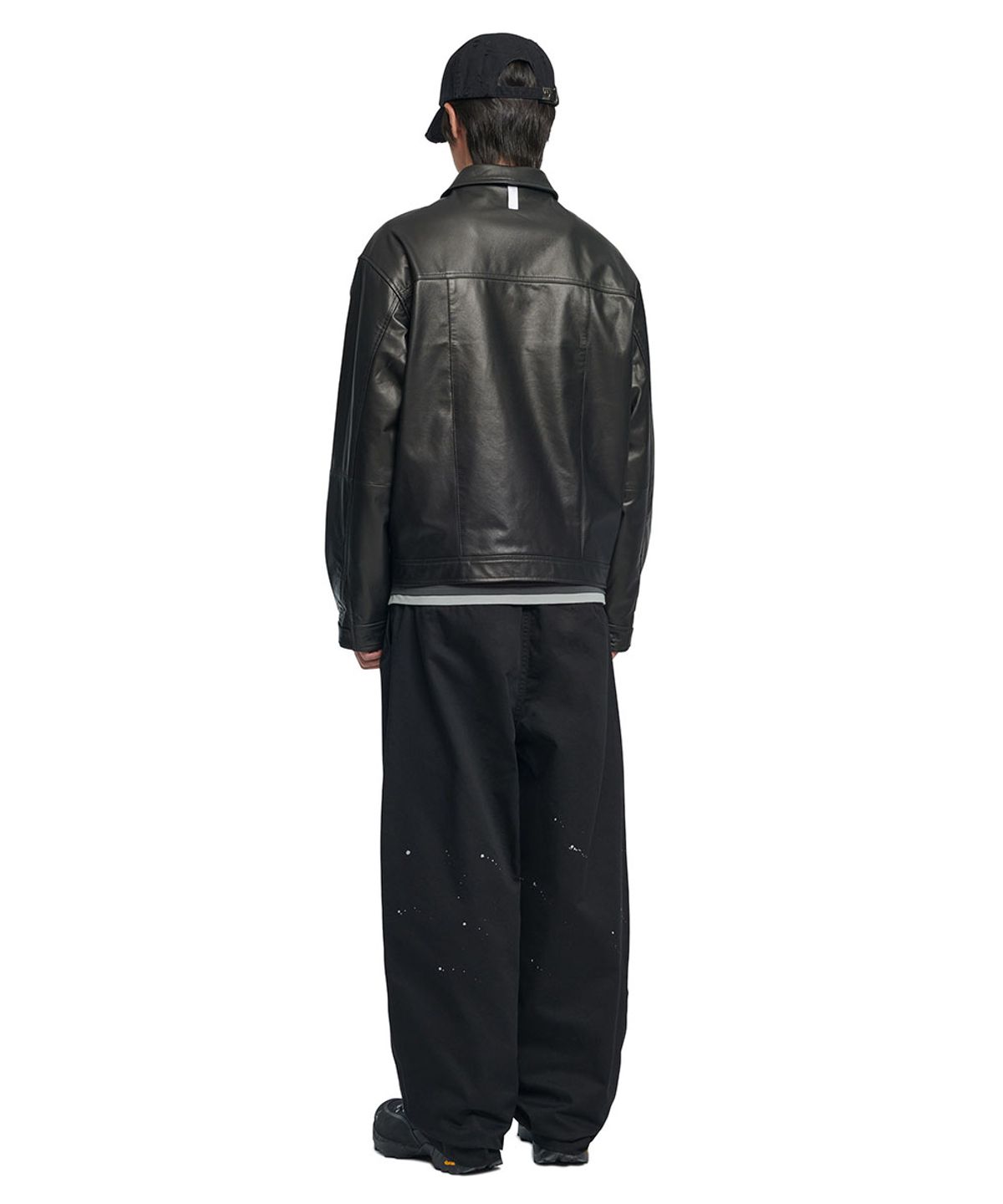 노매뉴얼(NOMANUAL) NEO LEATHER JACKET - BLACK