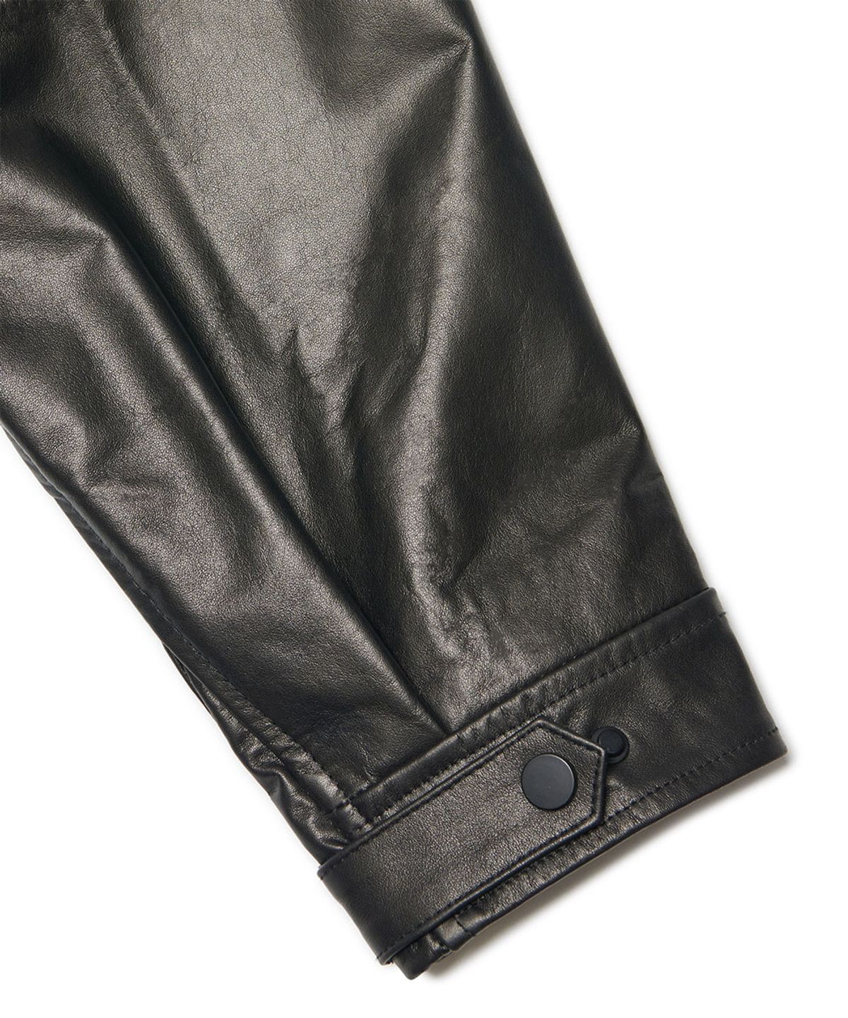 노매뉴얼(NOMANUAL) NEO LEATHER JACKET - BLACK