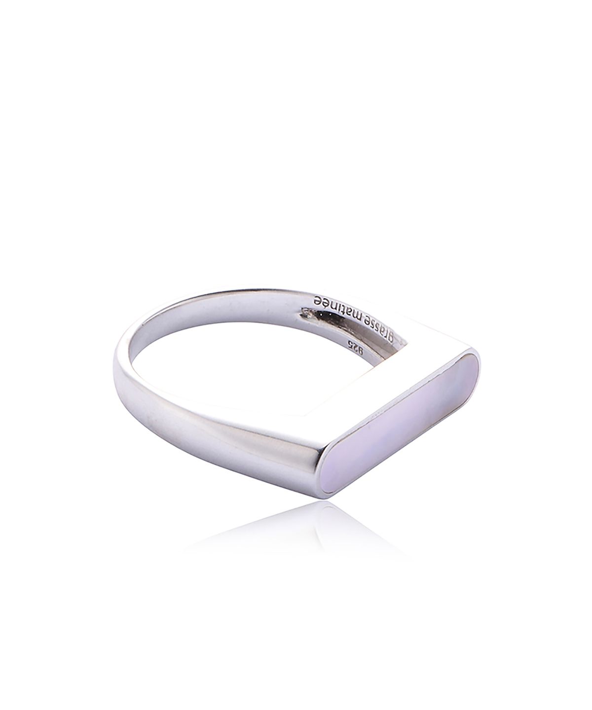 그라스마티네(GRASSE MATINEE) Bar Stone Ring White