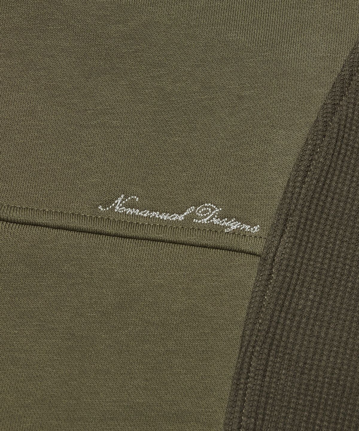 노매뉴얼(NOMANUAL) NM WAFFLE BLENDED JERSEY - KHAKI