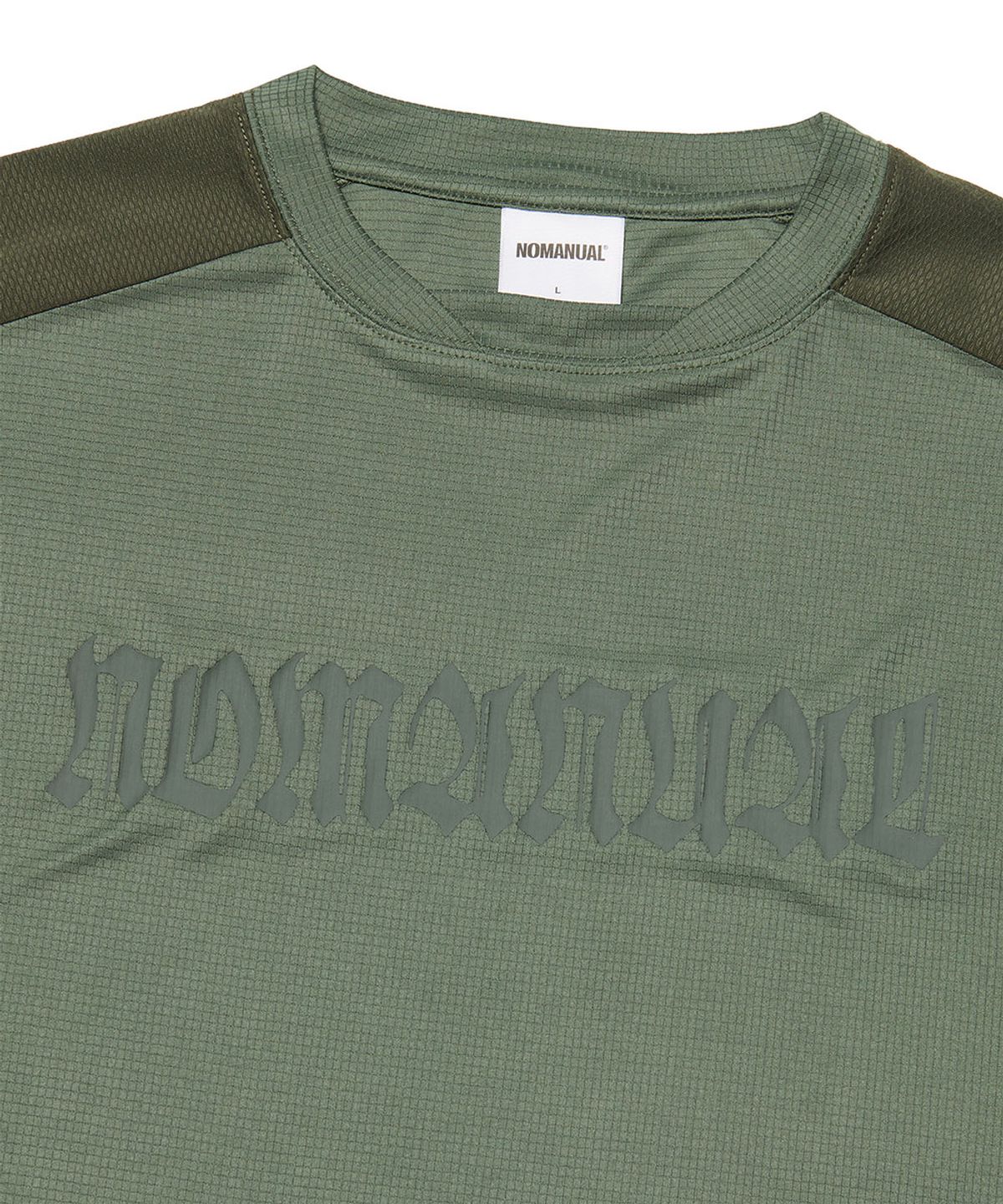 노매뉴얼(NOMANUAL) STATIC MESH LONG SLEEVE - KHAKI