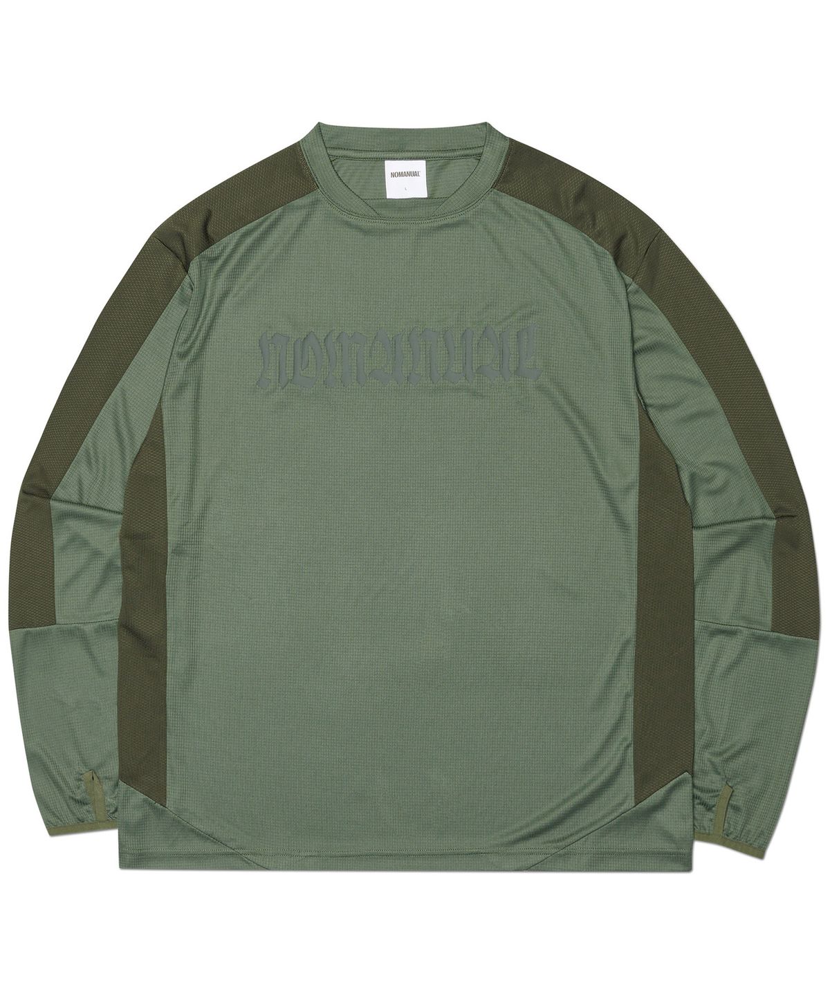 노매뉴얼(NOMANUAL) STATIC MESH LONG SLEEVE - KHAKI