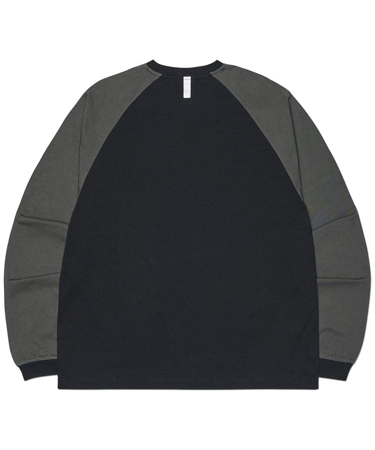 노매뉴얼(NOMANUAL) DUO TONE RAGLAN LONG SLEEVE TEE - BLACK