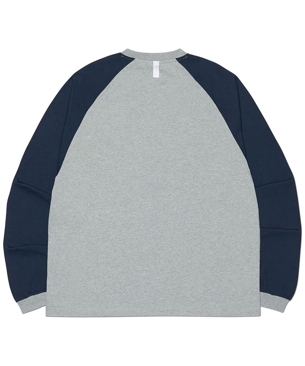 노매뉴얼(NOMANUAL) DUO TONE RAGLAN LONG SLEEVE TEE - DARK NAVY