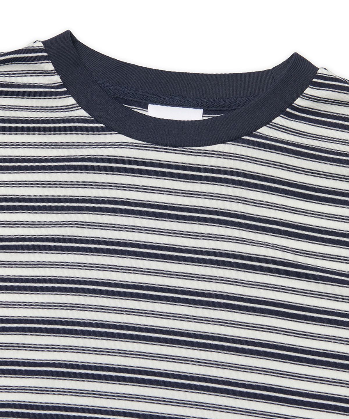 노매뉴얼(NOMANUAL) OFFBEAT STRIPE LONG SLEEVE TEE - BLACK