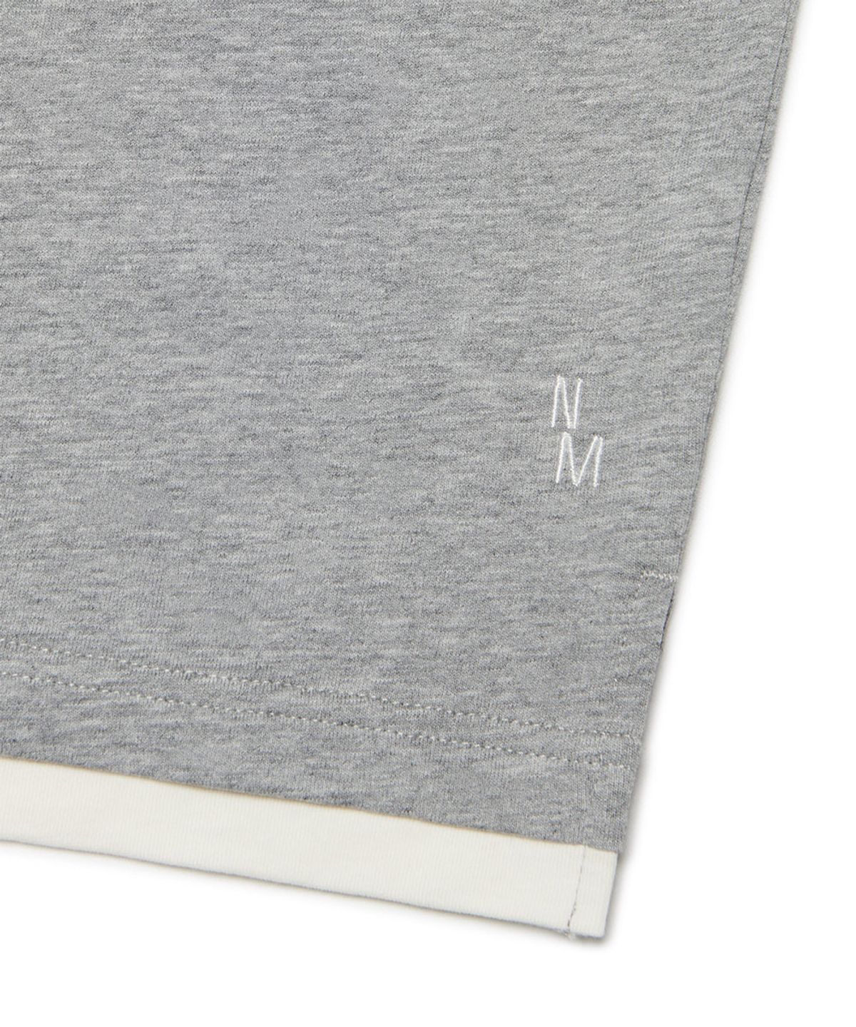 노매뉴얼(NOMANUAL) LAYERED HENLEY NECK LONG SLEEVE TEE - GRAY