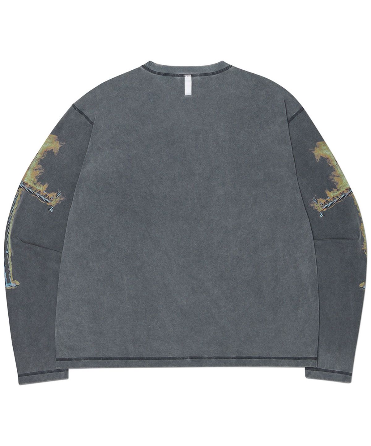 노매뉴얼(NOMANUAL) ARC CORE LONG SLEEVE TEE - WASHED CHARCOAL