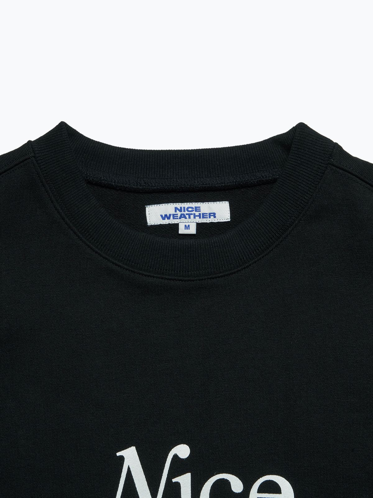 나이스웨더(NICEWEATHER) NW 시그니쳐 크루넥 (블랙)