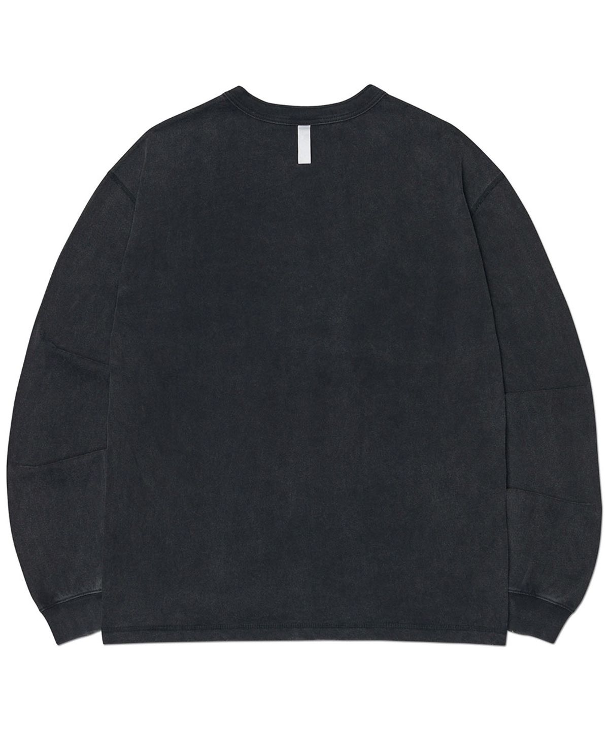 노매뉴얼(NOMANUAL) DAMAGED HENLEY NECK SHIRT - WASHED BLACK