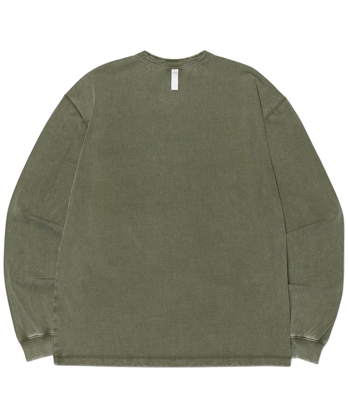 노매뉴얼(NOMANUAL) DAMAGED HENLEY NECK SHIRT - WASHED KHAKI