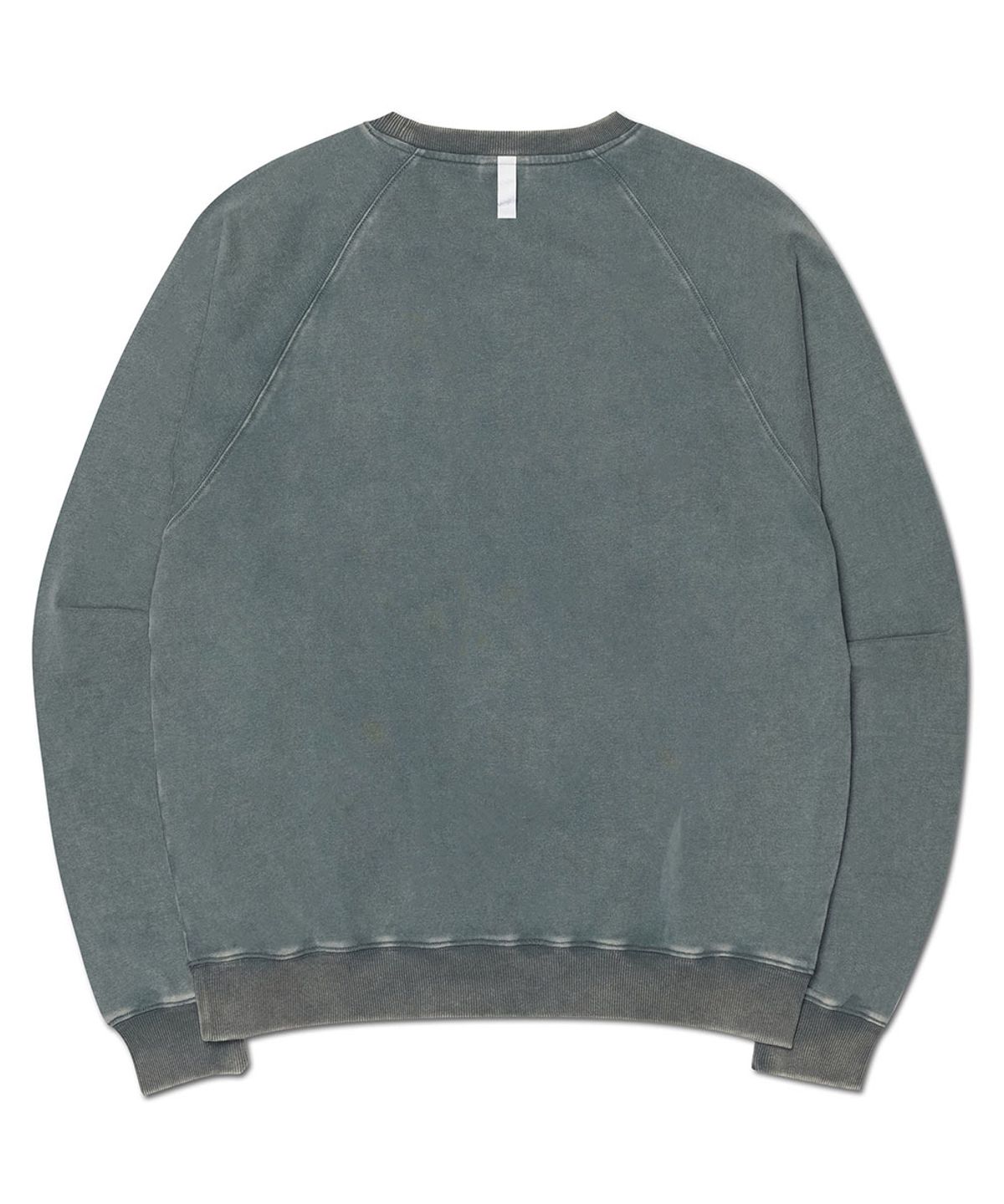 노매뉴얼(NOMANUAL) UNREFINED EMBLEM RAGLAN SWEATSHIRT - WASHED GRAY