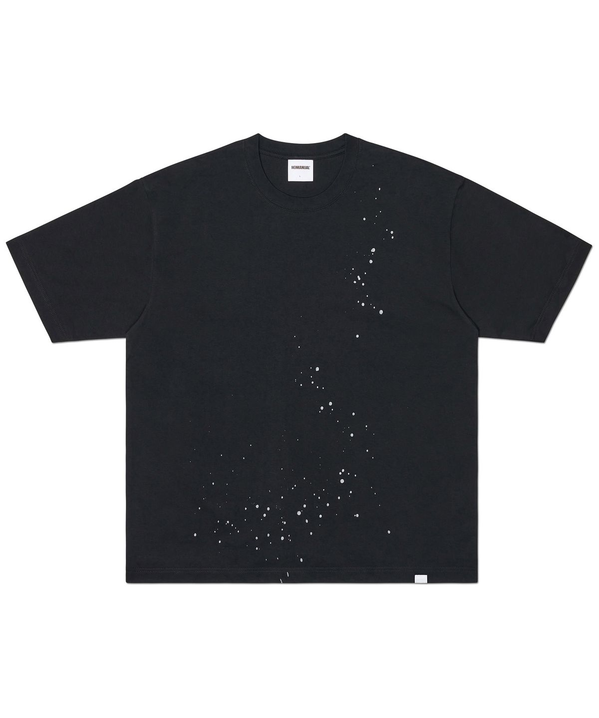 노매뉴얼(NOMANUAL) NM PAINTED T-SHIRT - BLACK