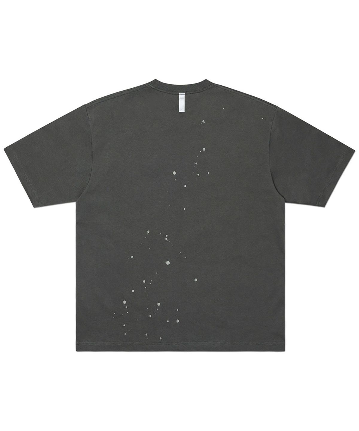 노매뉴얼(NOMANUAL) NM PAINTED T-SHIRT - CHARCOAL