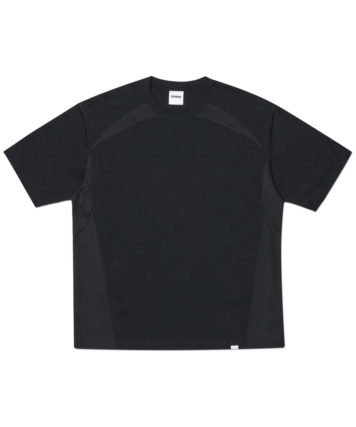 노매뉴얼(NOMANUAL) W.B T-SHIRT - BLACK
