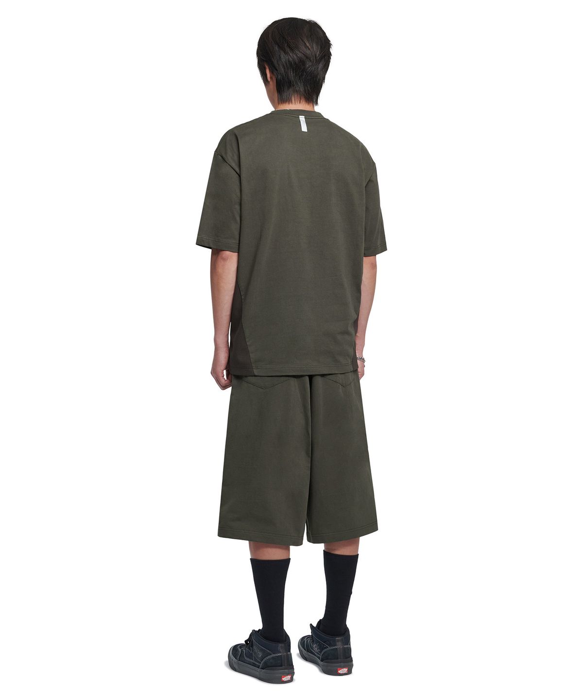 노매뉴얼(NOMANUAL) W.B T-SHIRT - CHARCOAL