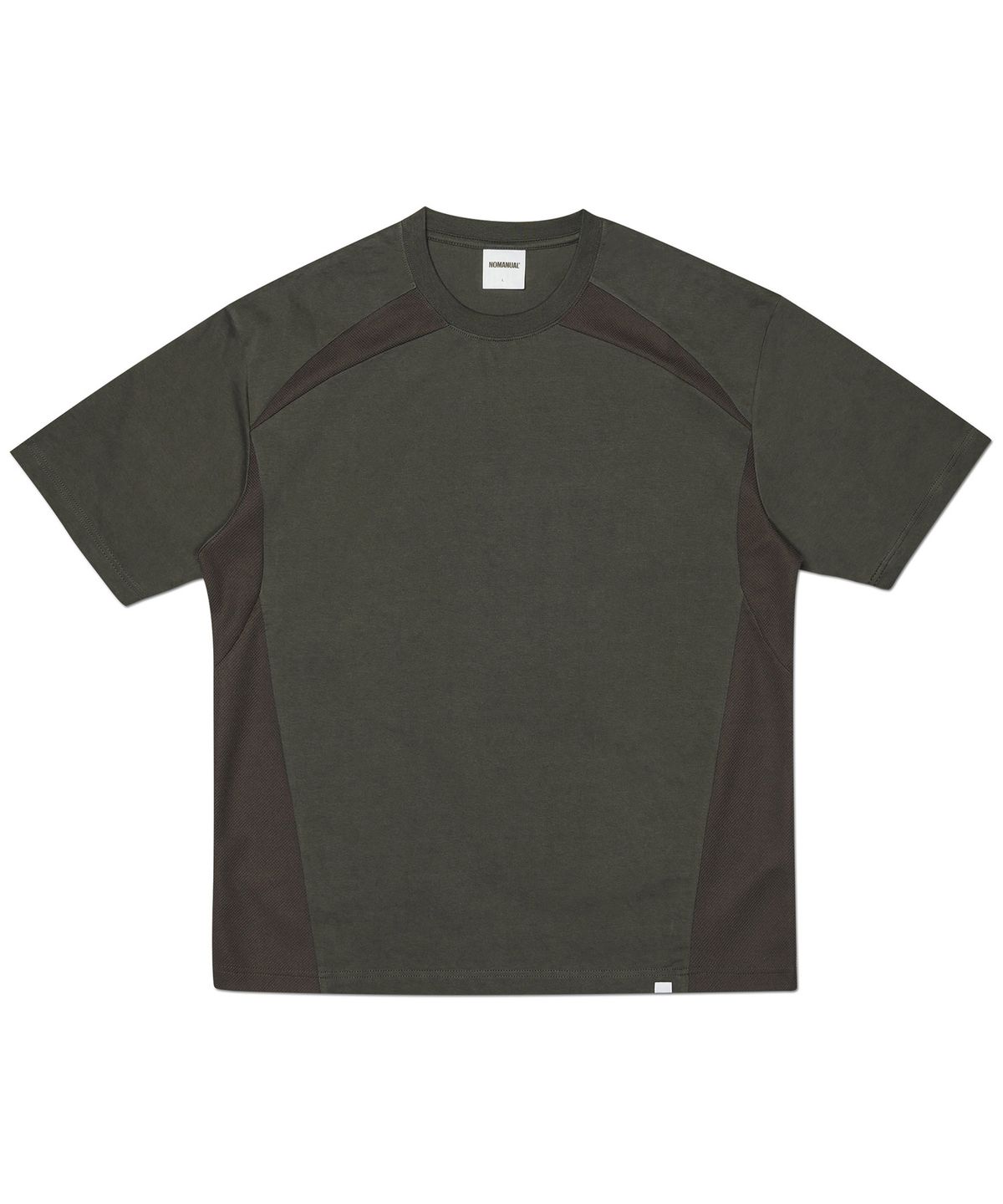 노매뉴얼(NOMANUAL) W.B T-SHIRT - CHARCOAL