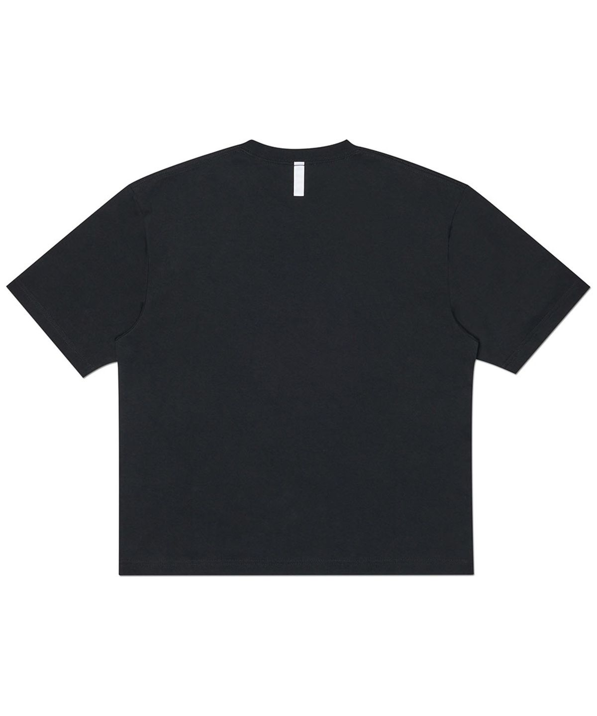 노매뉴얼(NOMANUAL) WAFFLE PATCHED CROP T-SHIRT - BLACK