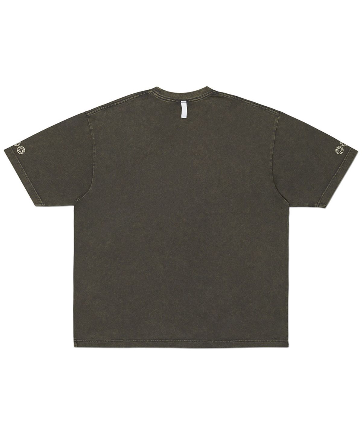 노매뉴얼(NOMANUAL) S.I WASHED T-SHIRT - WASHED CHARCOAL