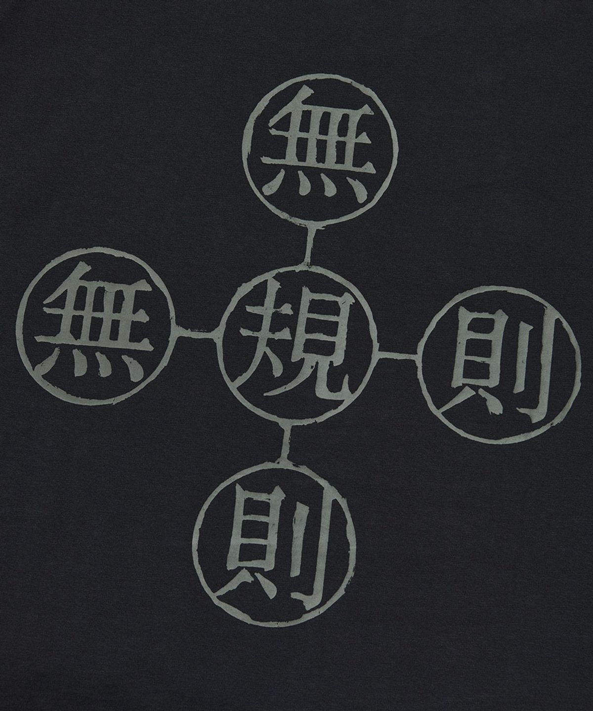 노매뉴얼(NOMANUAL) 無規則 ORBIT CROSS T-SHIRT - BLACK