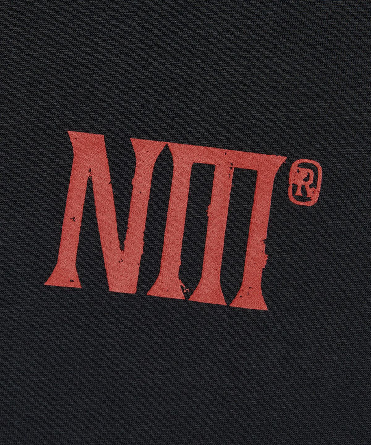 노매뉴얼(NOMANUAL) TWO FACE LOGO T-SHIRT - BLACK