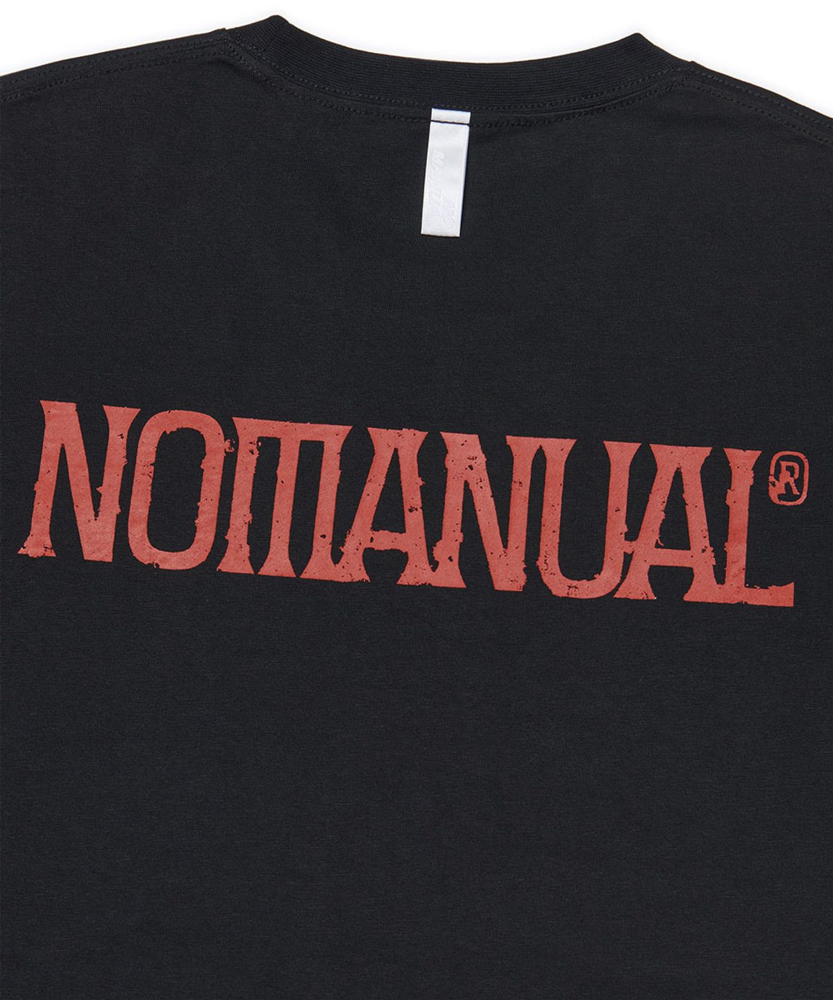 노매뉴얼(NOMANUAL) TWO FACE LOGO T-SHIRT - BLACK