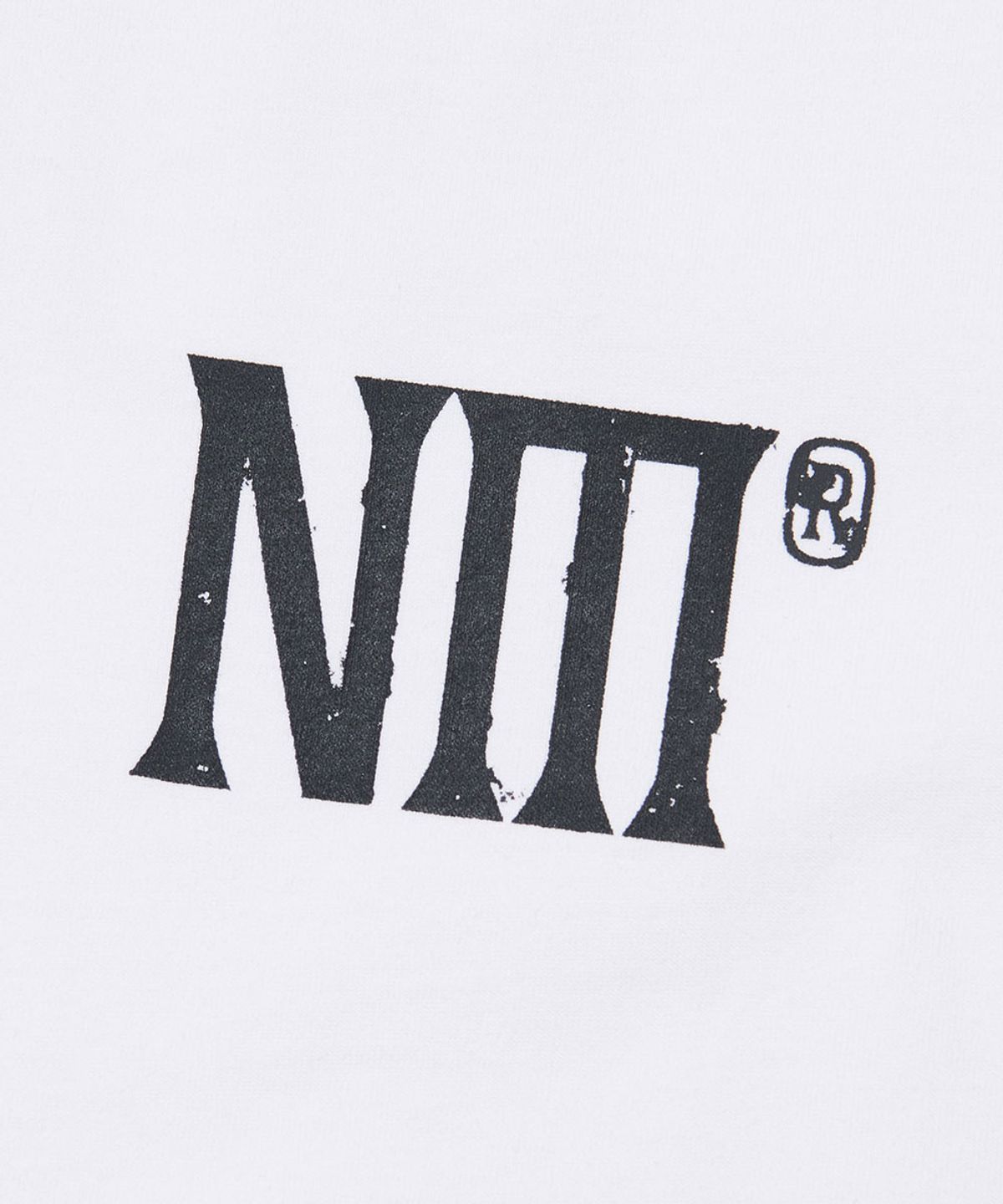 노매뉴얼(NOMANUAL) TWO FACE LOGO T-SHIRT - WHITE