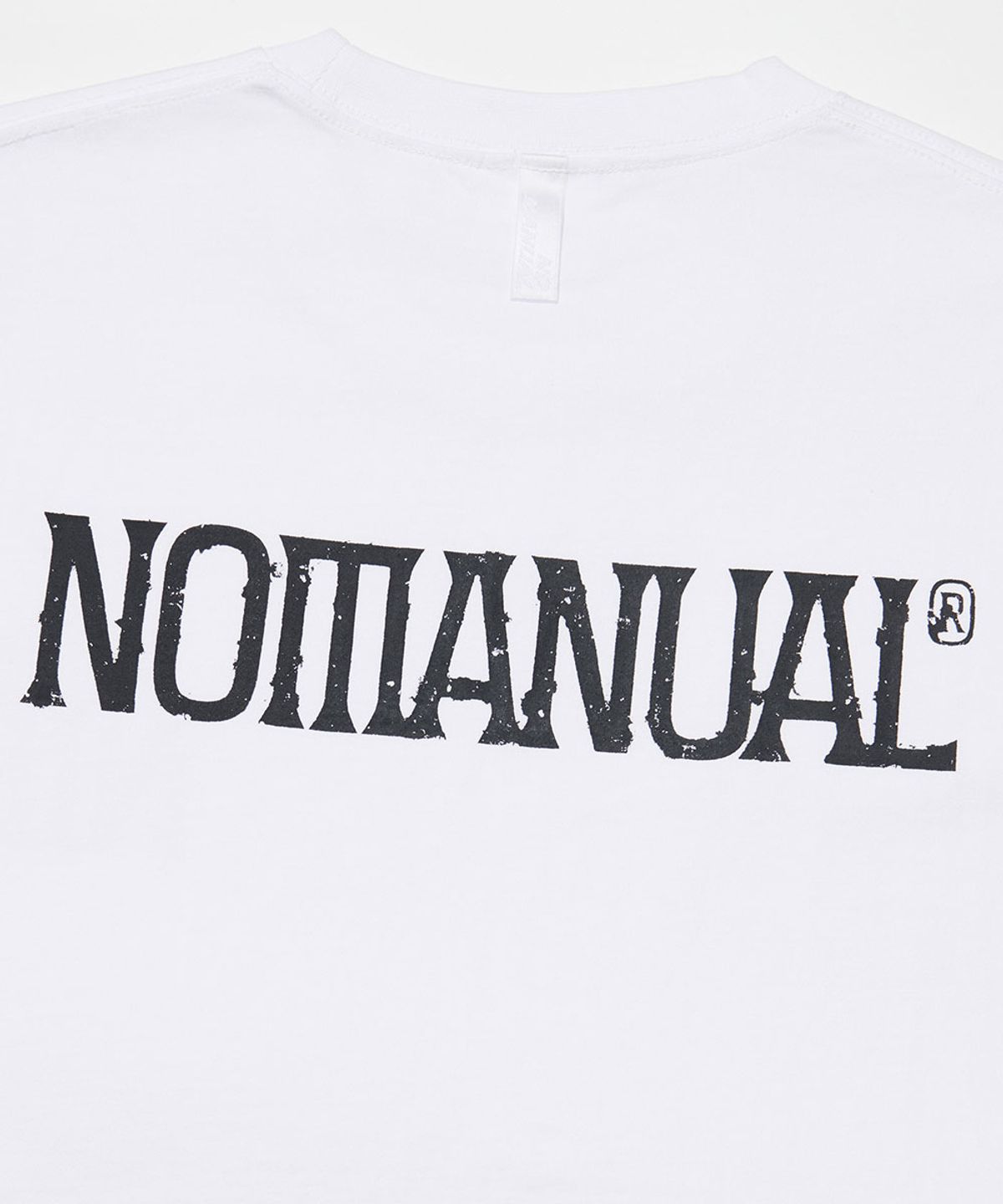 노매뉴얼(NOMANUAL) TWO FACE LOGO T-SHIRT - WHITE