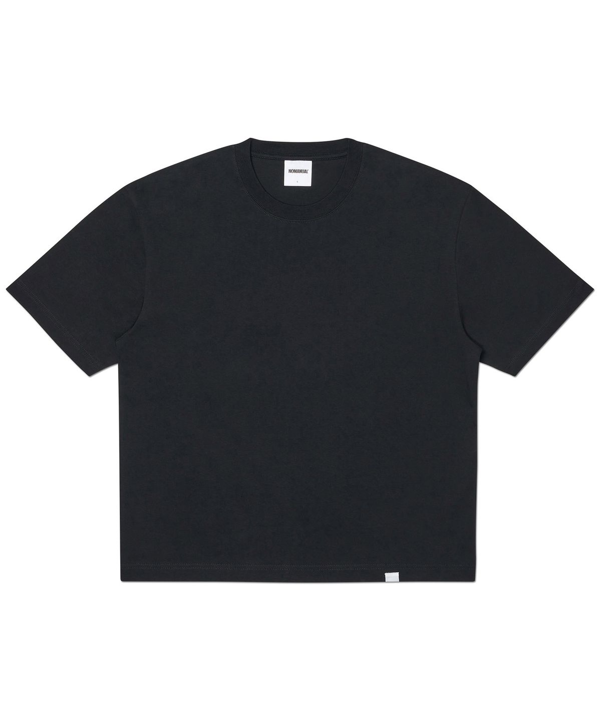 노매뉴얼(NOMANUAL) NM CROP T-SHIRT - BLACK