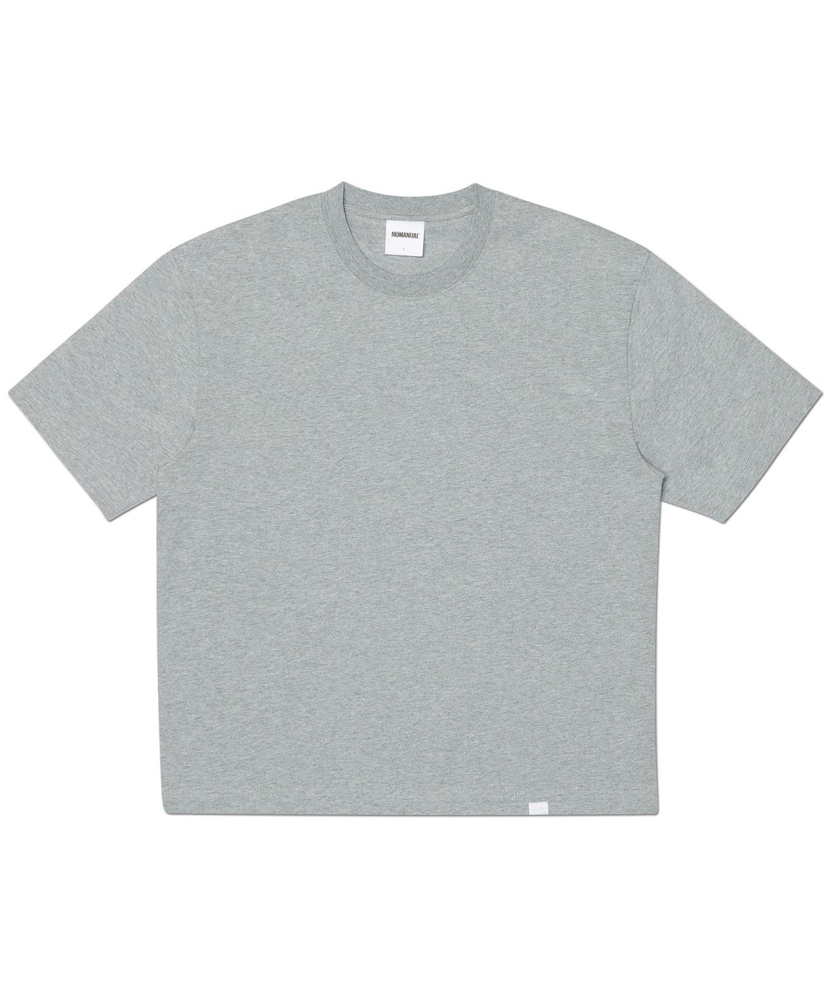 노매뉴얼(NOMANUAL) NM CROP T-SHIRT - MELANGE
