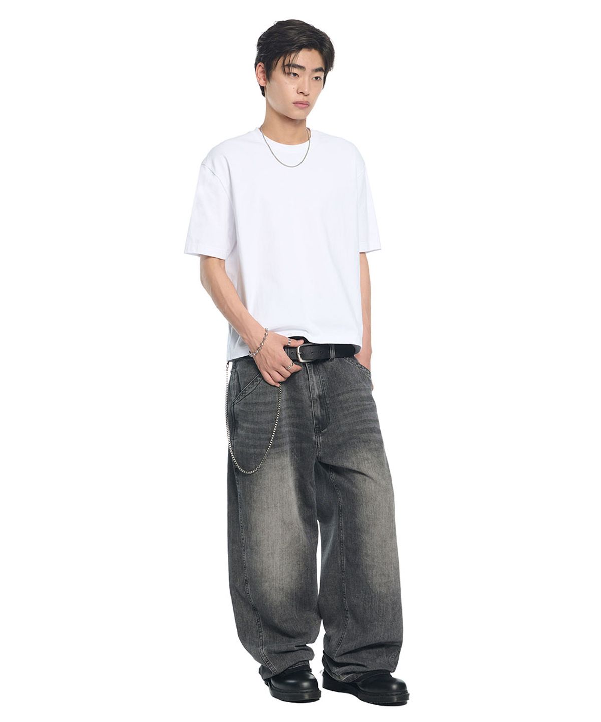 노매뉴얼(NOMANUAL) NM CROP T-SHIRT - WHITE