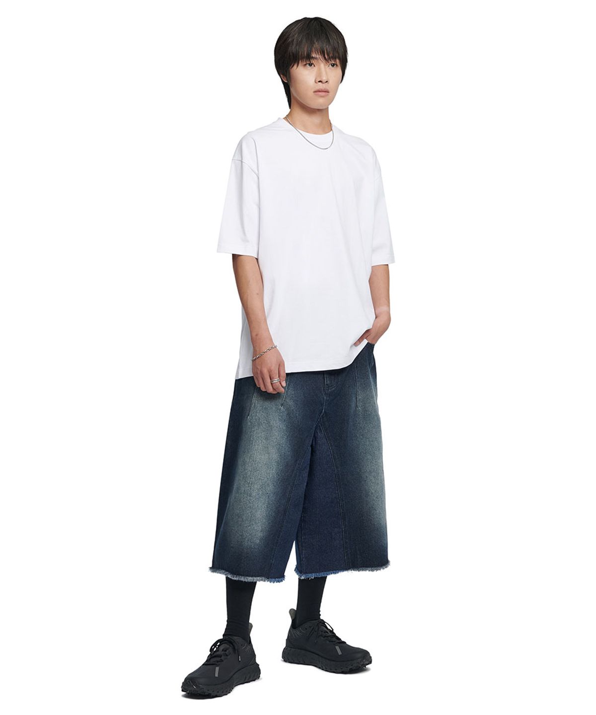 노매뉴얼(NOMANUAL) NM OVERSIZED T-SHIRT - WHITE